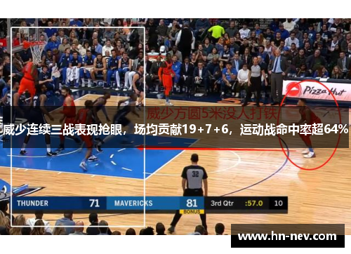 威少连续三战表现抢眼，场均贡献19+7+6，运动战命中率超64%